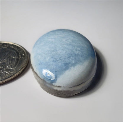 Blue Opal gemstone cabochon - natural crystal healing stone for jewelry making by SemiPreciousCabs