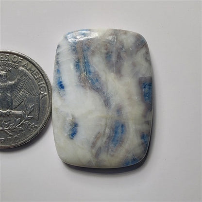 Blue Scheelite gemstone cabochon - natural crystal healing stone for jewelry making by SemiPreciousCabs