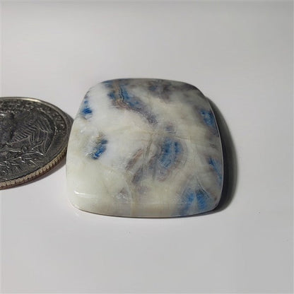 Blue Scheelite gemstone cabochon - natural crystal healing stone for jewelry making by SemiPreciousCabs