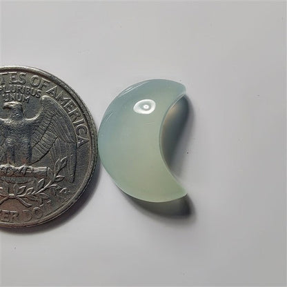 Chalcedony Moon gemstone cabochon - natural crystal healing stone for jewelry making by SemiPreciousCabs