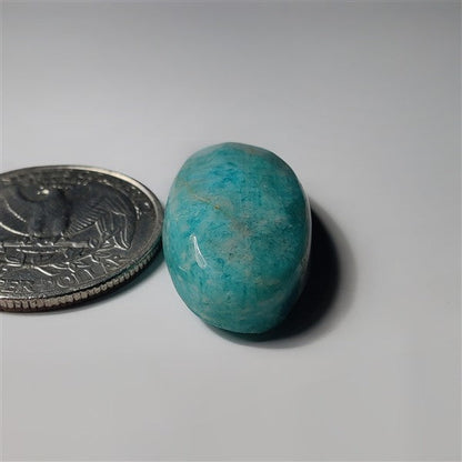 Faceted Amazonite gemstone cabochon - natural crystal healing stone for jewelry making by SemiPreciousCabs