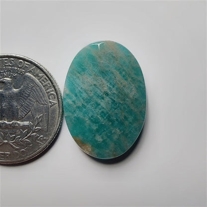 Faceted Amazonite gemstone cabochon - natural crystal healing stone for jewelry making by SemiPreciousCabs