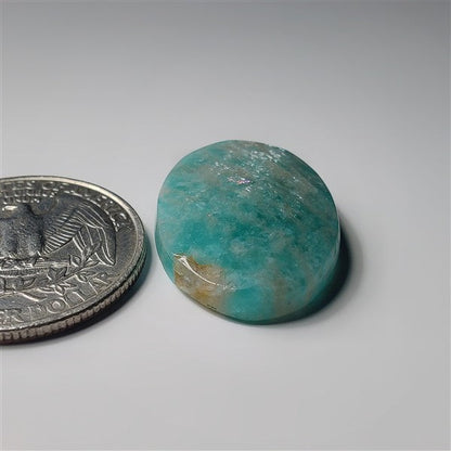 Faceted Amazonite gemstone cabochon - natural crystal healing stone for jewelry making by SemiPreciousCabs