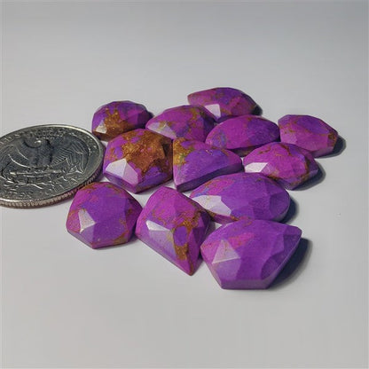 Rose Cut Mohave Turquoise Lot gemstone cabochon - natural crystal healing stone for jewelry making by SemiPreciousCabs