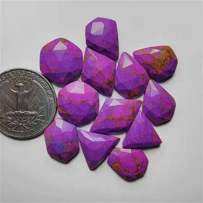 Rose Cut Mohave Turquoise Lot gemstone cabochon - natural crystal healing stone for jewelry making by SemiPreciousCabs