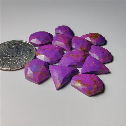 Rose Cut Mohave Turquoise Lot gemstone cabochon - natural crystal healing stone for jewelry making by SemiPreciousCabs