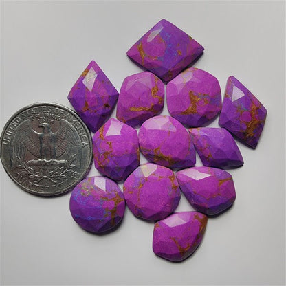 Rose Cut Mohave Turquoise Lot gemstone cabochon - natural crystal healing stone for jewelry making by SemiPreciousCabs