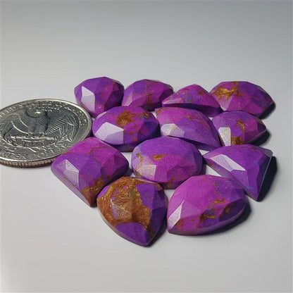 Rose Cut Mohave Turquoise Lot gemstone cabochon - natural crystal healing stone for jewelry making by SemiPreciousCabs