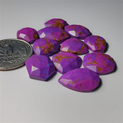 Rose Cut Mohave Turquoise Lot gemstone cabochon - natural crystal healing stone for jewelry making by SemiPreciousCabs