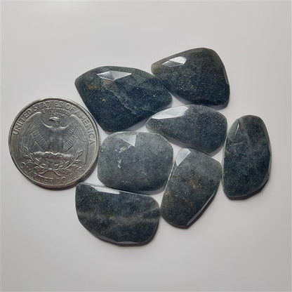 Rose Cut Mid Night Quartz Lot gemstone cabochon - natural crystal healing stone for jewelry making by SemiPreciousCabs