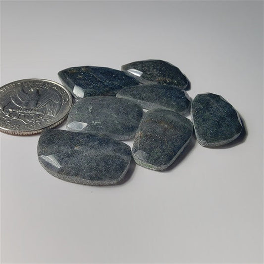 Rose Cut Mid Night Quartz Lot gemstone cabochon - natural crystal healing stone for jewelry making by SemiPreciousCabs