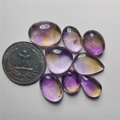 Ametrine Lot gemstone cabochon - natural crystal healing stone for jewelry making by SemiPreciousCabs