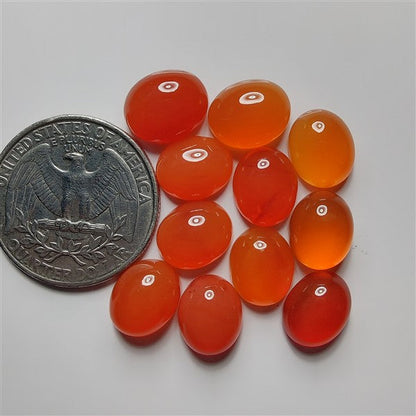 Carnelian Lot gemstone cabochon - natural crystal healing stone for jewelry making by SemiPreciousCabs