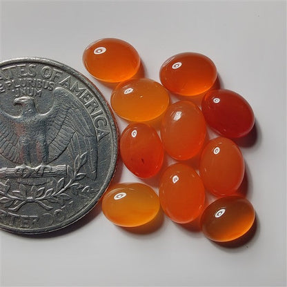 Carnelian Lot gemstone cabochon - natural crystal healing stone for jewelry making by SemiPreciousCabs