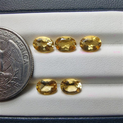 Faceted Citrine gemstone cabochon - natural crystal healing stone for jewelry making by SemiPreciousCabs