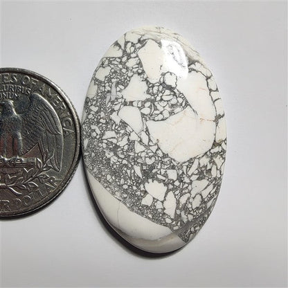 Howlite gemstone cabochon - natural crystal healing stone for jewelry making by SemiPreciousCabs