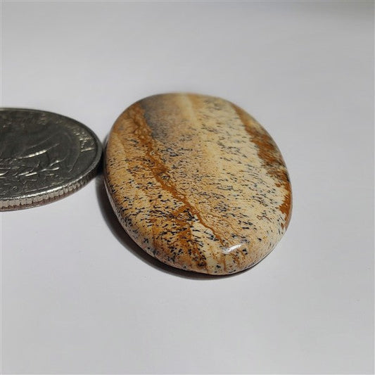 Picture Jasper gemstone cabochon - natural crystal healing stone for jewelry making by SemiPreciousCabs