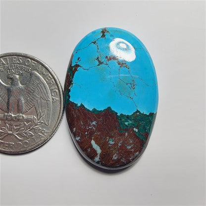 Dyed Turquoise gemstone cabochon - natural crystal healing stone for jewelry making by SemiPreciousCabs