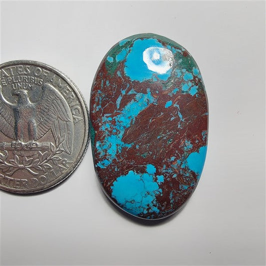Dyed Turquoise gemstone cabochon - natural crystal healing stone for jewelry making by SemiPreciousCabs