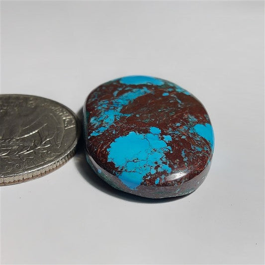 Dyed Turquoise gemstone cabochon - natural crystal healing stone for jewelry making by SemiPreciousCabs