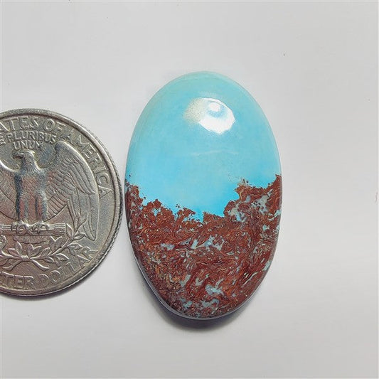 Dyed Turquoise gemstone cabochon - natural crystal healing stone for jewelry making by SemiPreciousCabs