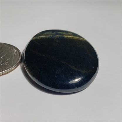 Blue Tiger Eye gemstone cabochon - natural crystal healing stone for jewelry making by SemiPreciousCabs