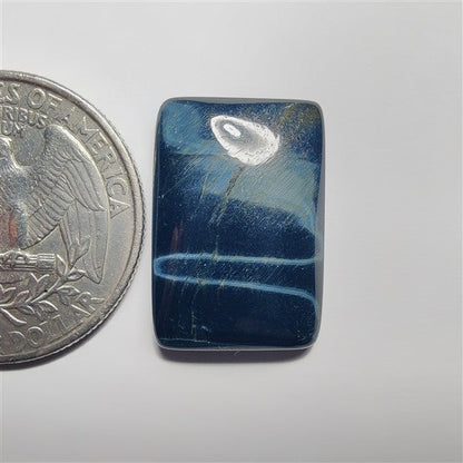 Blue Tiger Eye gemstone cabochon - natural crystal healing stone for jewelry making by SemiPreciousCabs