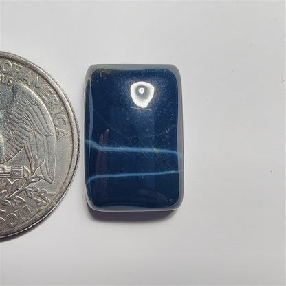 Blue Tiger Eye gemstone cabochon - natural crystal healing stone for jewelry making by SemiPreciousCabs