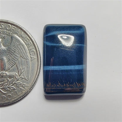 Blue Tiger Eye gemstone cabochon - natural crystal healing stone for jewelry making by SemiPreciousCabs