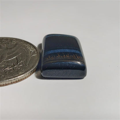 Blue Tiger Eye gemstone cabochon - natural crystal healing stone for jewelry making by SemiPreciousCabs