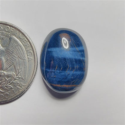 Blue Tiger Eye gemstone cabochon - natural crystal healing stone for jewelry making by SemiPreciousCabs