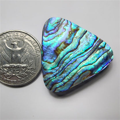 Abalone Shell gemstone cabochon - natural crystal healing stone for jewelry making by SemiPreciousCabs