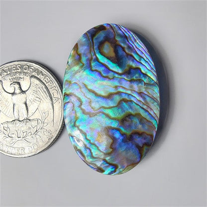 Abalone Shell gemstone cabochon - natural crystal healing stone for jewelry making by SemiPreciousCabs