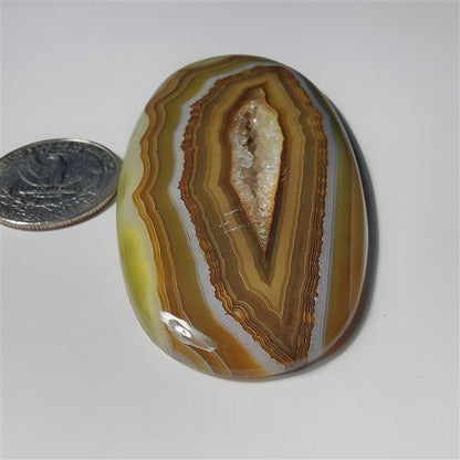 Solar Slice Druzy gemstone cabochon - natural crystal healing stone for jewelry making by SemiPreciousCabs