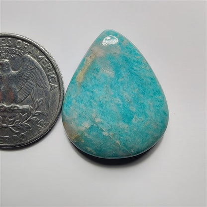 Amazonite gemstone cabochon - natural crystal healing stone for jewelry making by SemiPreciousCabs