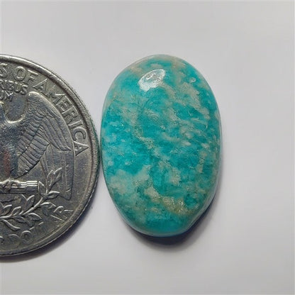 Amazonite gemstone cabochon - natural crystal healing stone for jewelry making by SemiPreciousCabs