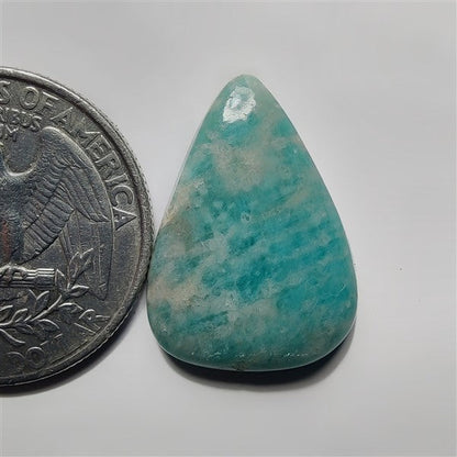 Amazonite gemstone cabochon - natural crystal healing stone for jewelry making by SemiPreciousCabs