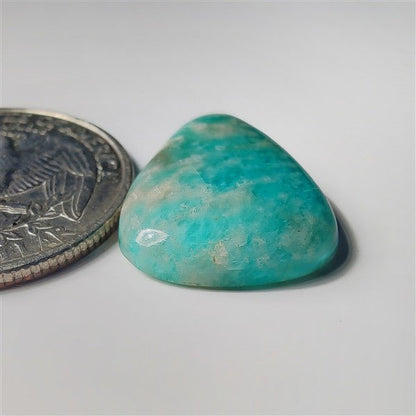 Amazonite gemstone cabochon - natural crystal healing stone for jewelry making by SemiPreciousCabs