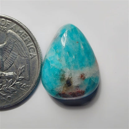 Amazonite gemstone cabochon - natural crystal healing stone for jewelry making by SemiPreciousCabs
