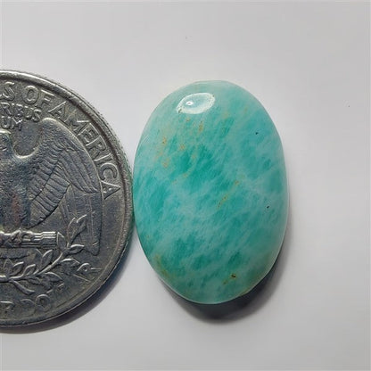 Amazonite gemstone cabochon - natural crystal healing stone for jewelry making by SemiPreciousCabs