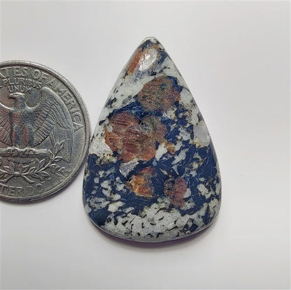 Ruby Fall gemstone cabochon - natural crystal healing stone for jewelry making by SemiPreciousCabs