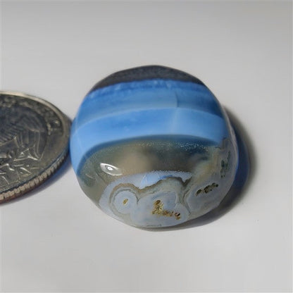 Blue Opal gemstone cabochon - natural crystal healing stone for jewelry making by SemiPreciousCabs