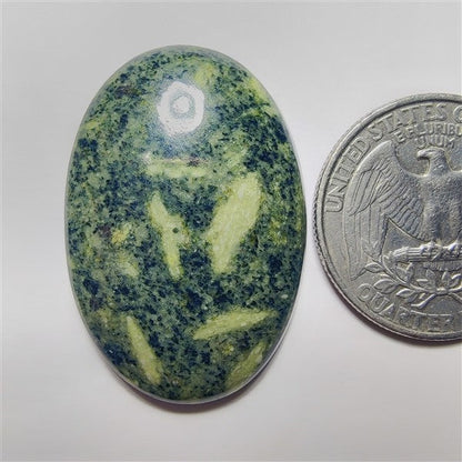 Green Rice Jasper gemstone cabochon - natural crystal healing stone for jewelry making by SemiPreciousCabs