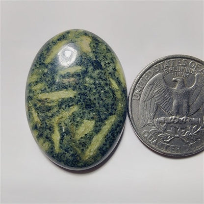 Green Rice Jasper gemstone cabochon - natural crystal healing stone for jewelry making by SemiPreciousCabs