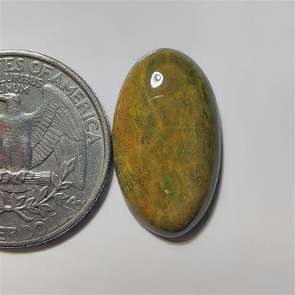 Ocean Jasper gemstone cabochon - natural crystal healing stone for jewelry making by SemiPreciousCabs