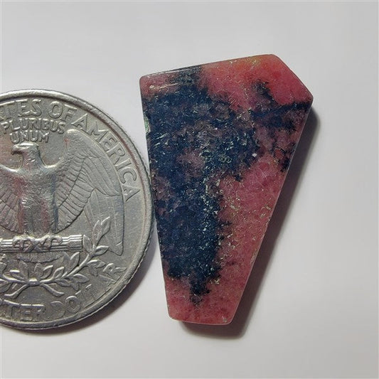 Rhodonite gemstone cabochon - natural crystal healing stone for jewelry making by SemiPreciousCabs