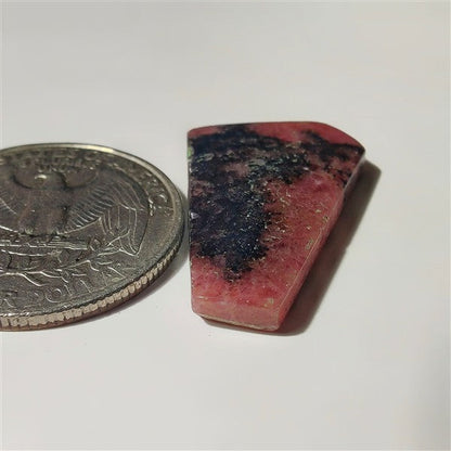 Rhodonite gemstone cabochon - natural crystal healing stone for jewelry making by SemiPreciousCabs