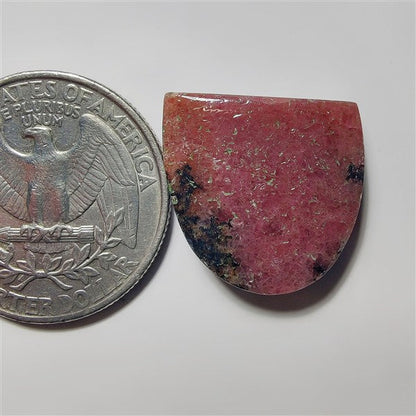 Rhodonite gemstone cabochon - natural crystal healing stone for jewelry making by SemiPreciousCabs
