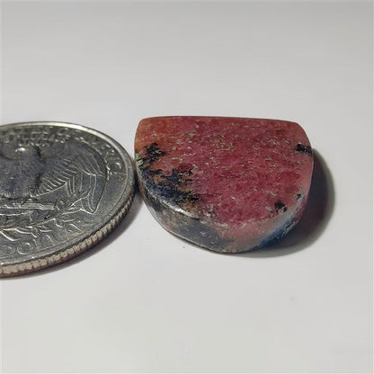 Rhodonite gemstone cabochon - natural crystal healing stone for jewelry making by SemiPreciousCabs