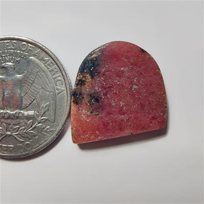 Rhodonite gemstone cabochon - natural crystal healing stone for jewelry making by SemiPreciousCabs